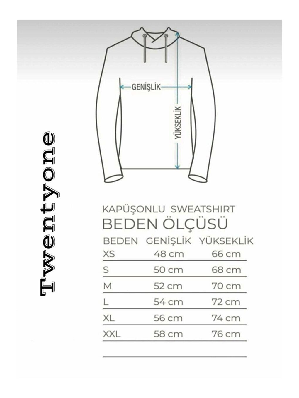 Trendseninle Siyah Kapüşonlu  Baskısız Sweatshirt - 1