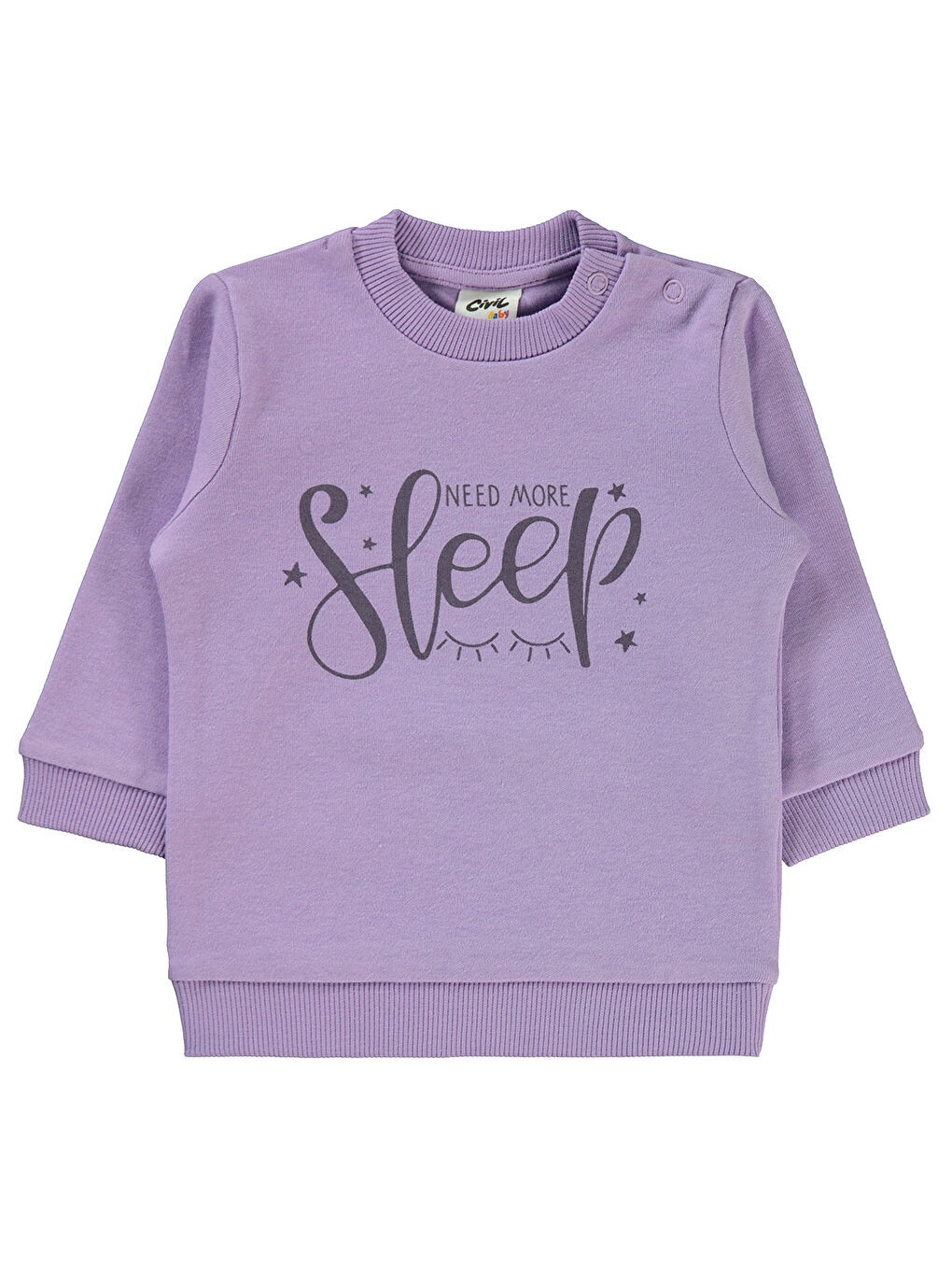 Baby Kız Bebek Sweatshirt 6-18 Ay Lila