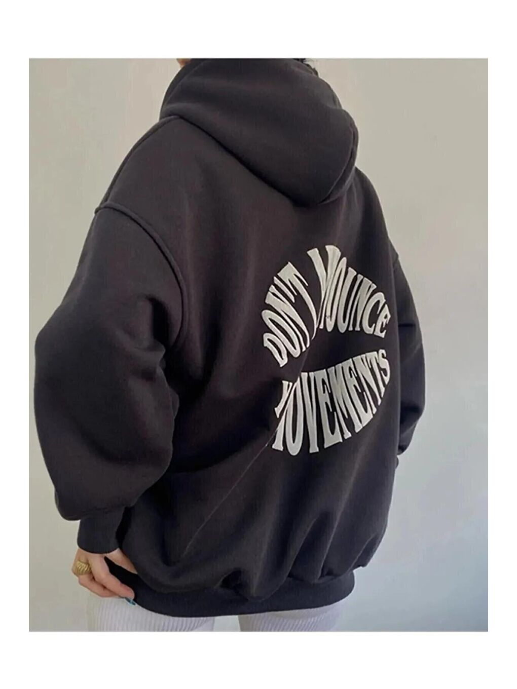 Trendseninle Siyah Dont Hoodie Sweatshirt SİYAH - 1