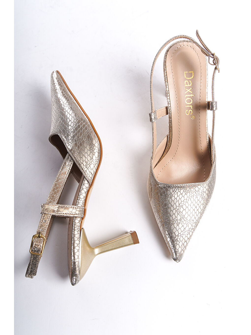 Sarı D438 Günlük Kadın Klasik Topuklu Ayakkabı-5