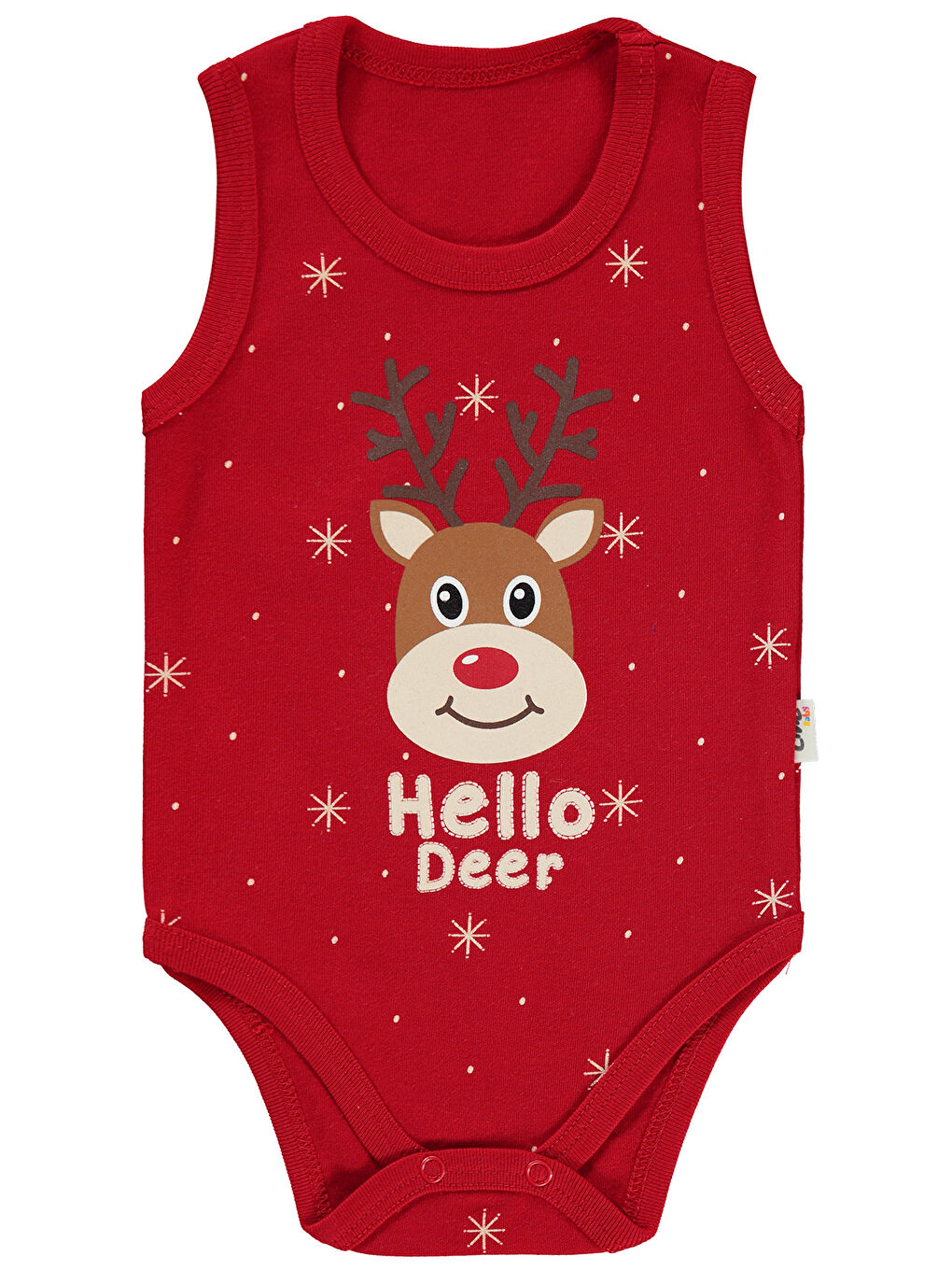 Baby Bebek Çıtçıtlı Badi 1-18 Ay Kırmızı