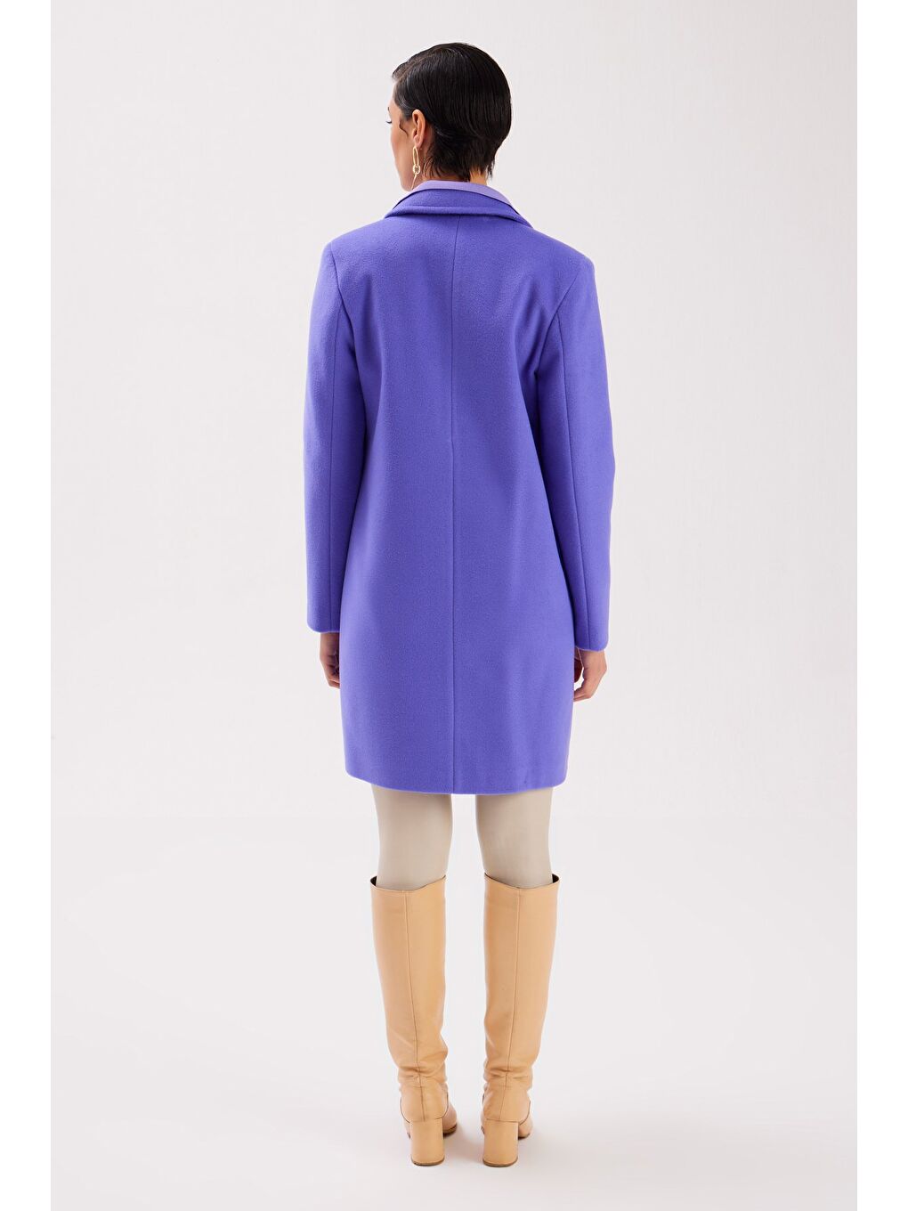 Cepli Kaşe Kaban - Mor-6