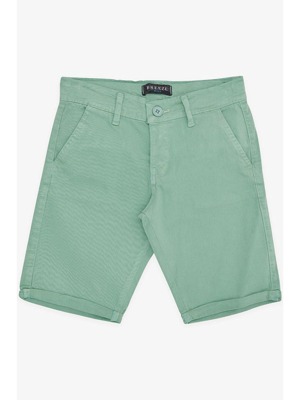 Erkek Çocuk Kapri Cepli Düğmeli Mint Yeşili (9-12 Yaş)