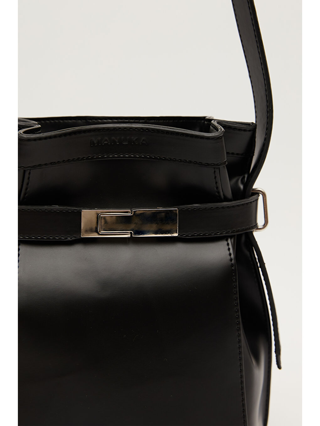 Mılo Deri Baget Çanta Siyah-5