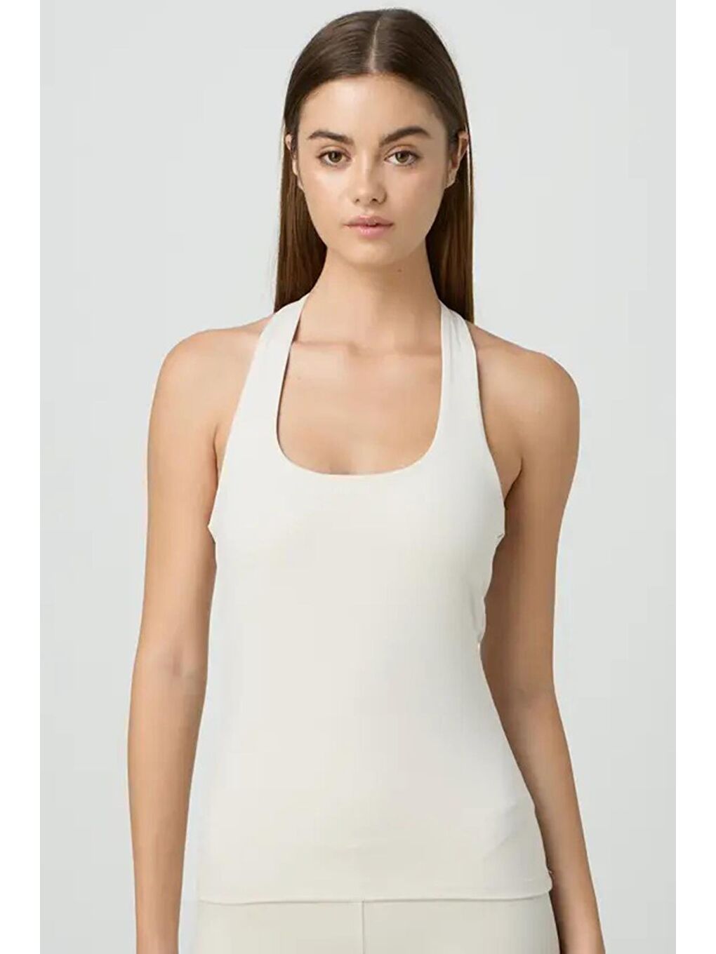 Beyaz Halter Yaka Boyun Askılı Atlet Mg2146-6