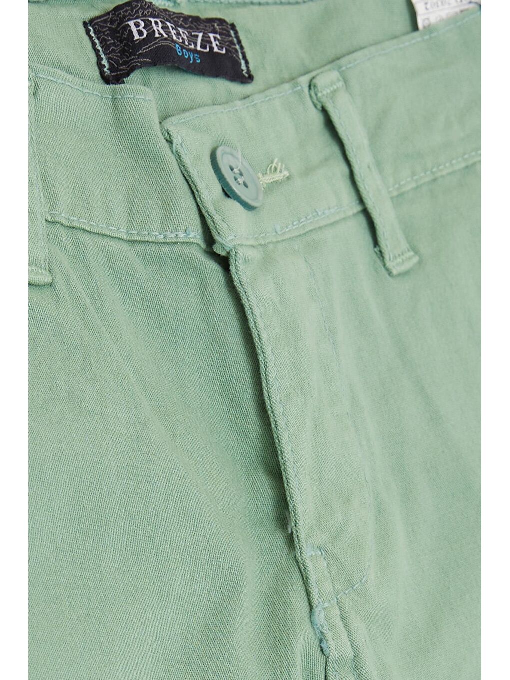 Erkek Çocuk Kapri Cepli Düğmeli Mint Yeşili (9-12 Yaş)-2