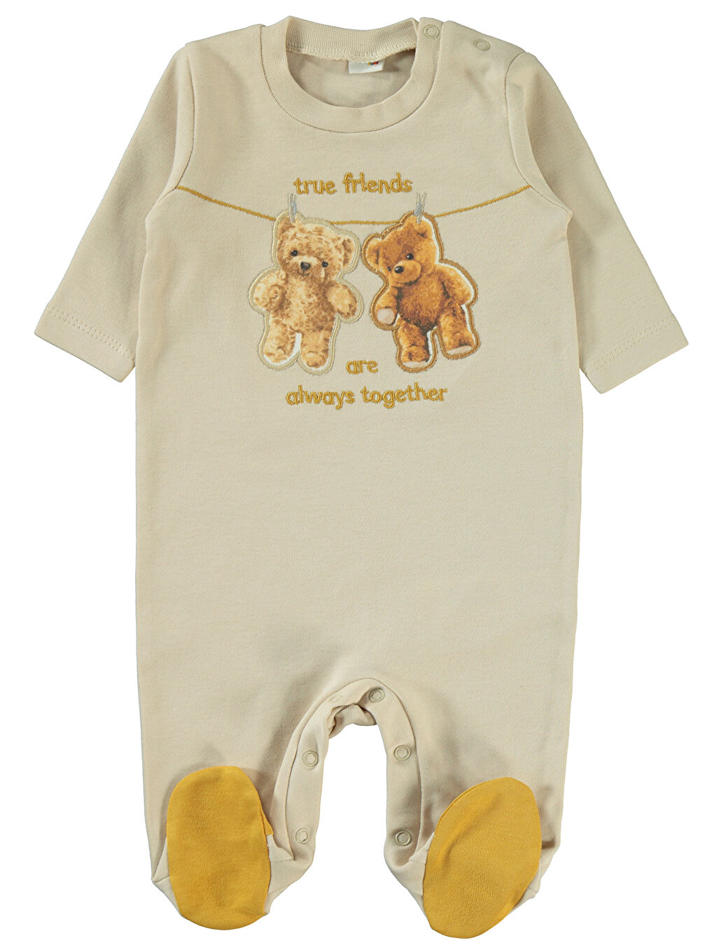 Haki Baby Erkek Bebek 8'li Zıbın Setleri 0-1 Ay Hardal-1