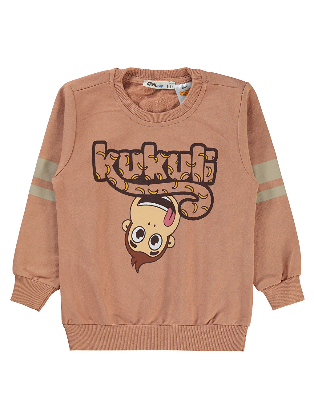 Kahverengi Boys Erkek Çocuk Sweatshirt 2-5 Yaş Kiremit