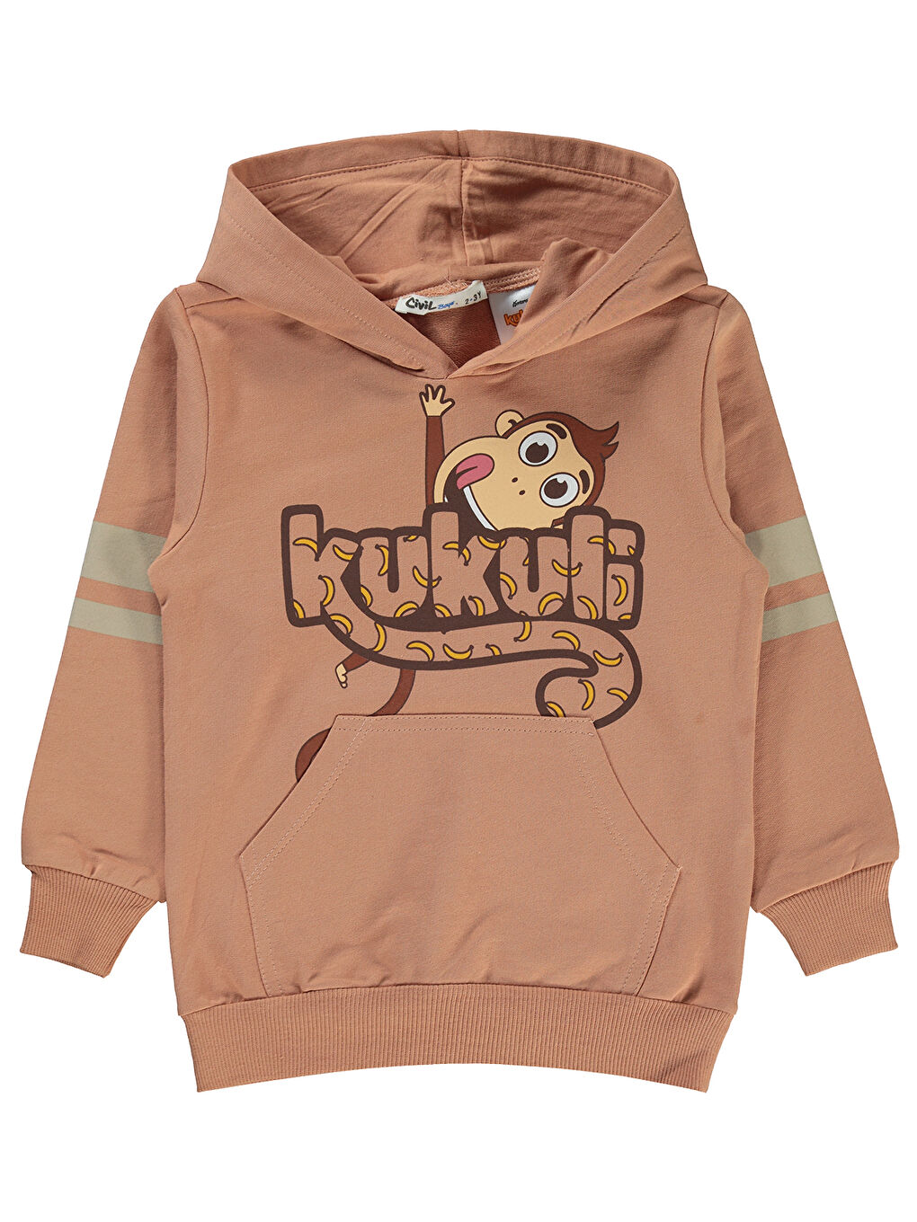 Kahverengi Boys Erkek Çocuk Sweatshirt 2-5 Yaş Kiremit