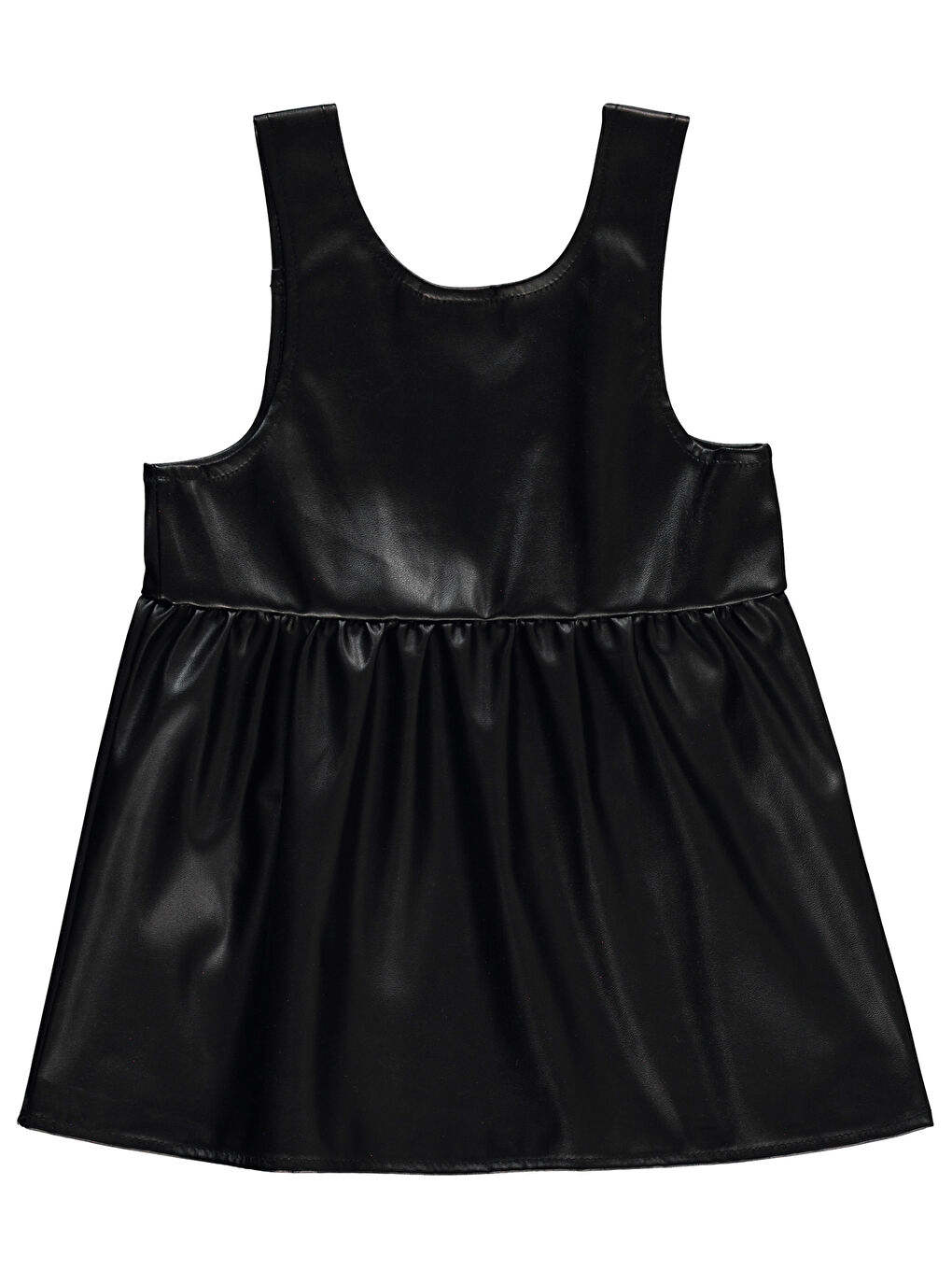 Baby Kız Bebek Deri Elbise 6-18 Ay Siyah-1