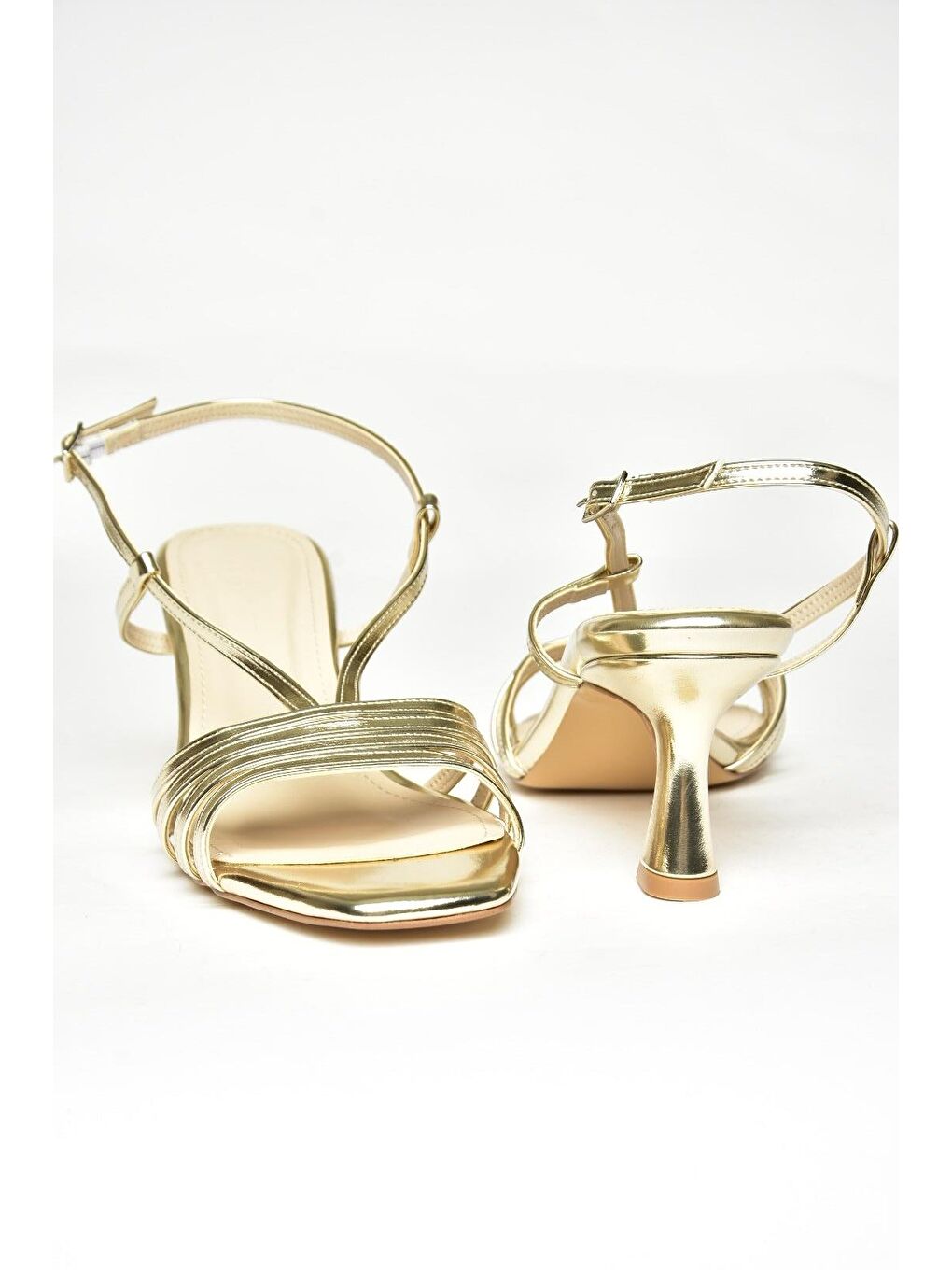 Sarı Altın Kadın Topuklu Ayakkabı U5695196-3