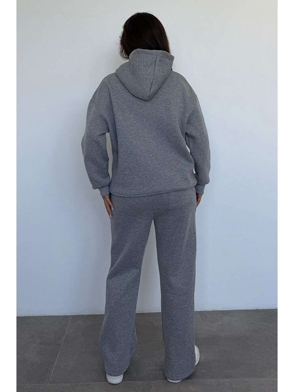 Grimelanj Kapüşonlu Triko Kadın Eşofman Takımı Mg2533-7
