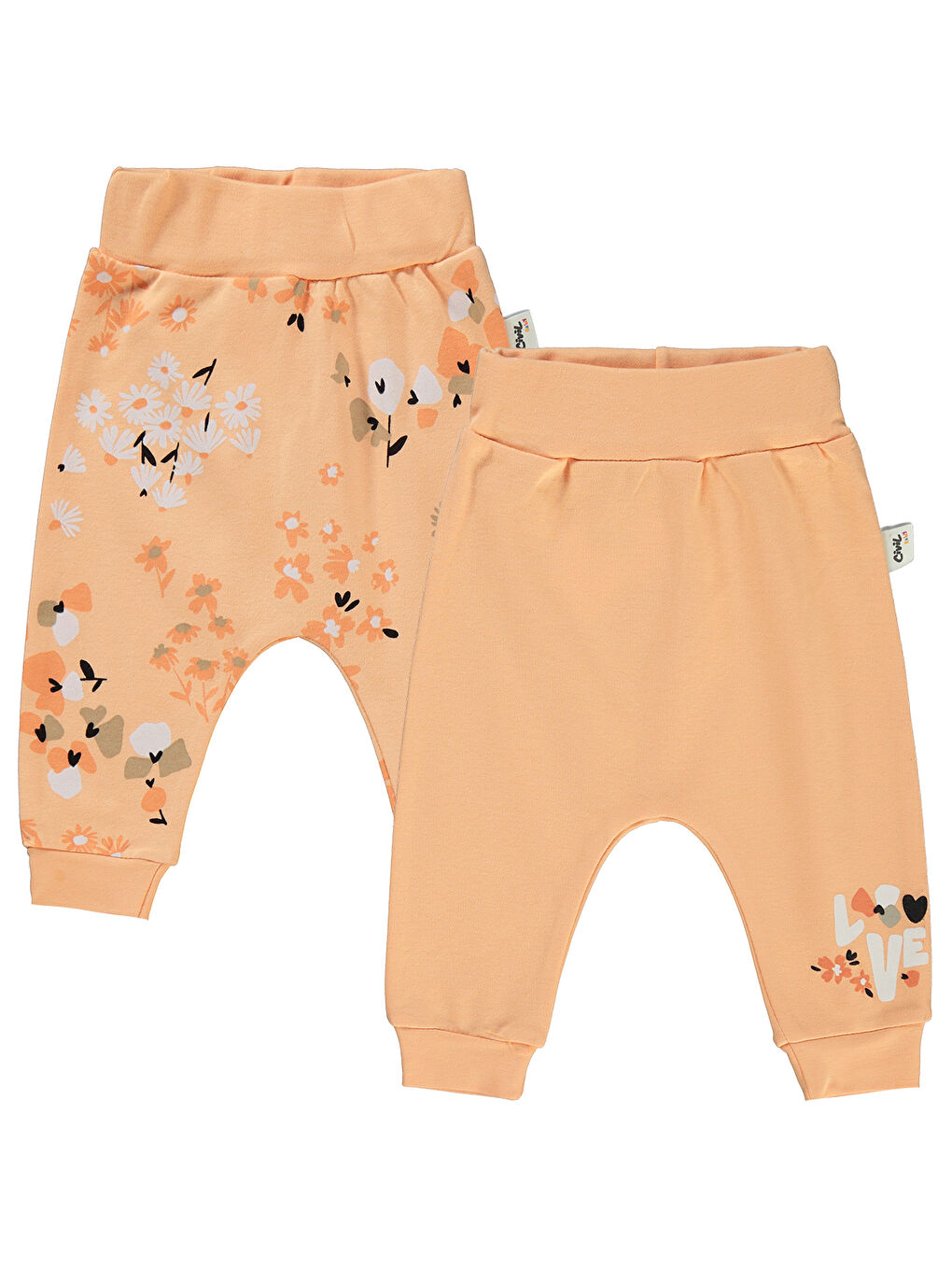 Pembe Baby Kız Bebek 2'li Patiksiz Tek Alt 6-18 Ay Somon