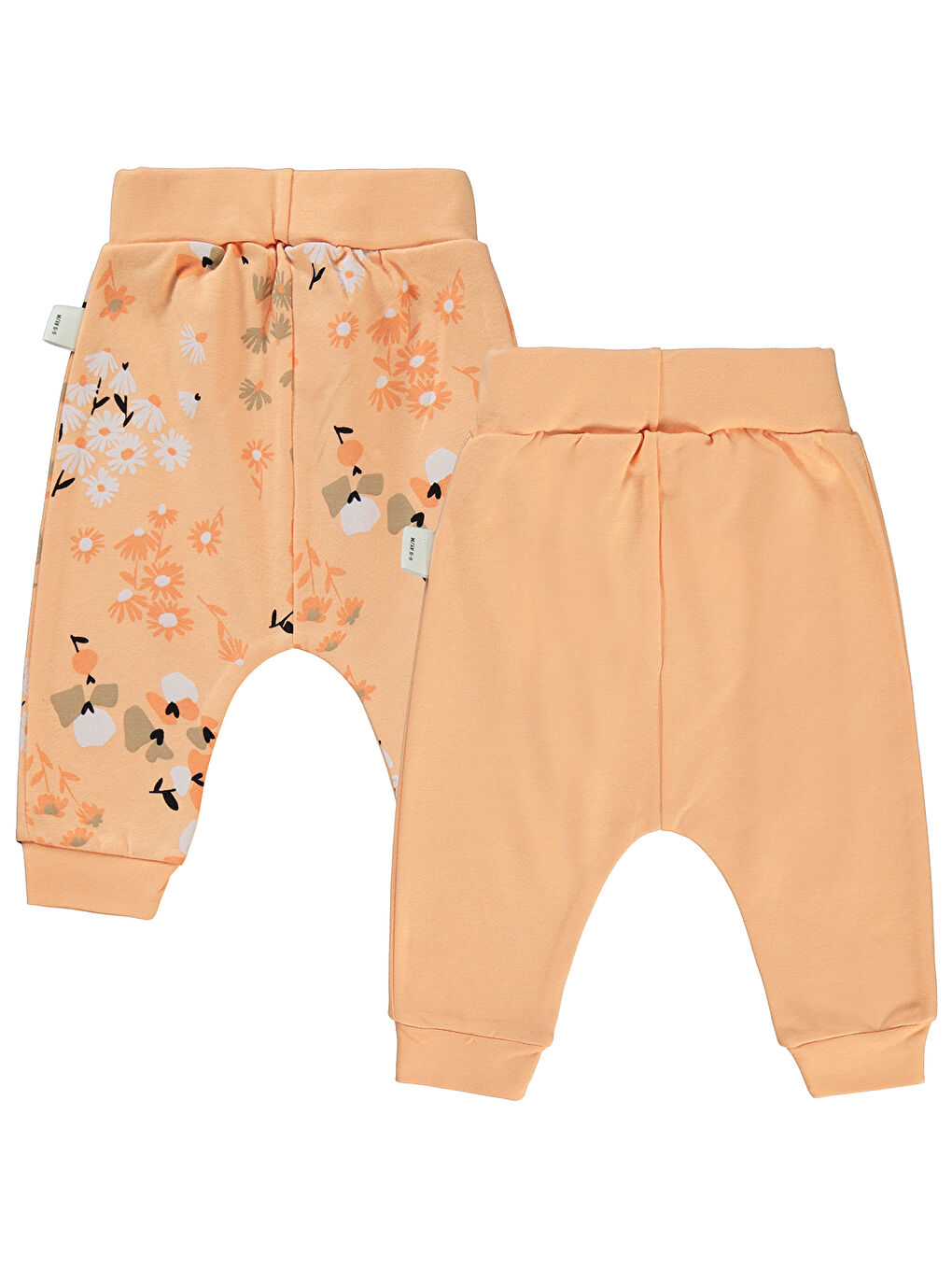 Pembe Baby Kız Bebek 2'li Patiksiz Tek Alt 6-18 Ay Somon-1