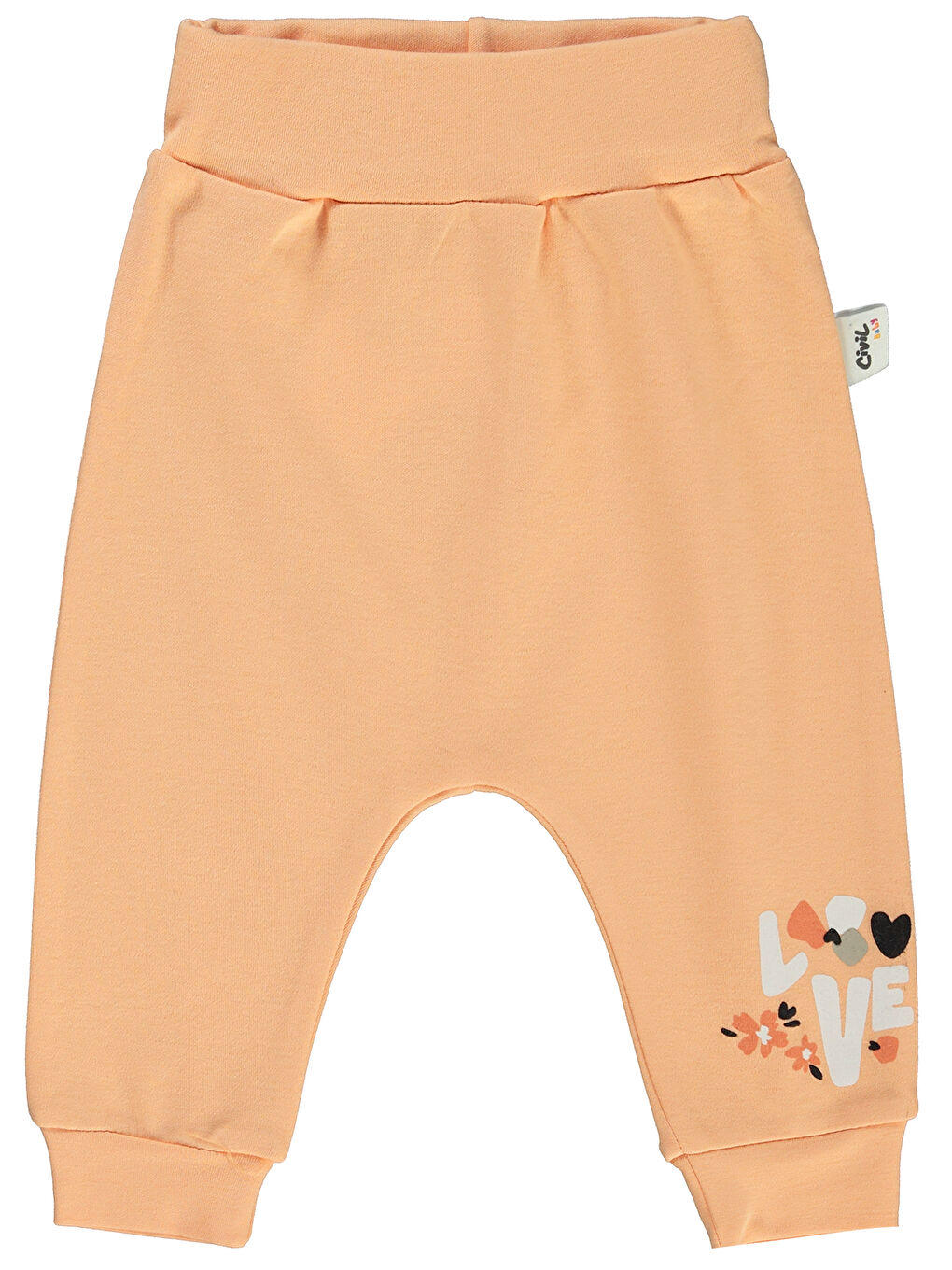 Pembe Baby Kız Bebek 2'li Patiksiz Tek Alt 6-18 Ay Somon-3