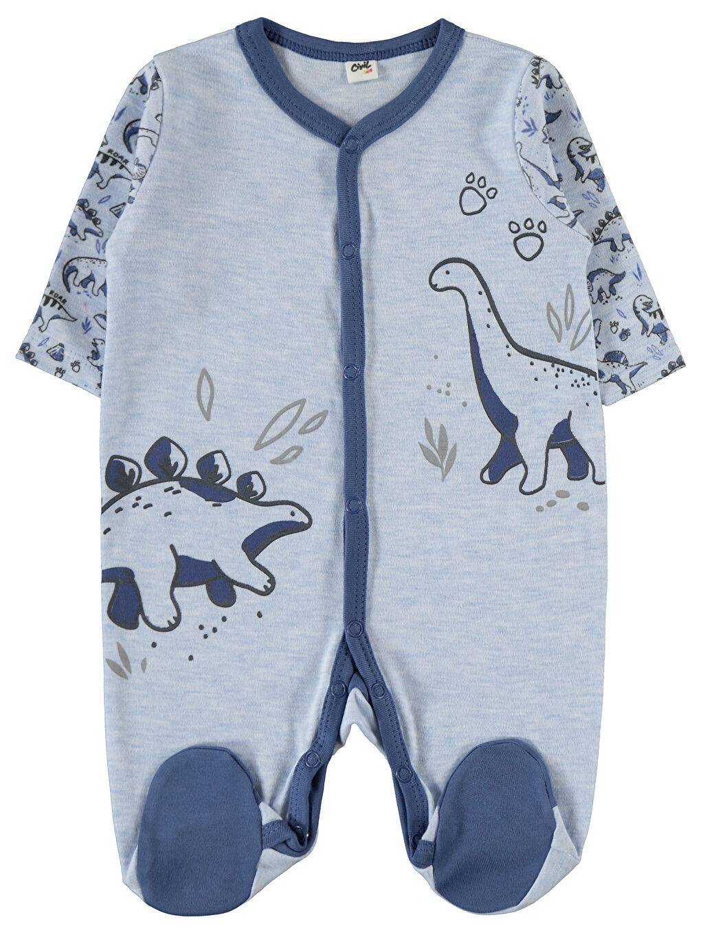 Baby Erkek Bebek 8'li Zıbın Takımları 0-1 Ay İndigo-1