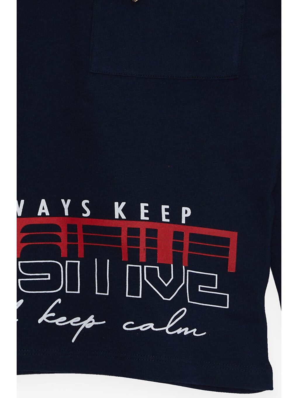 Erkek Çocuk Uzun Kollu Tişört Cepli Fermuarlı Lacivert (9 Yaş)-3