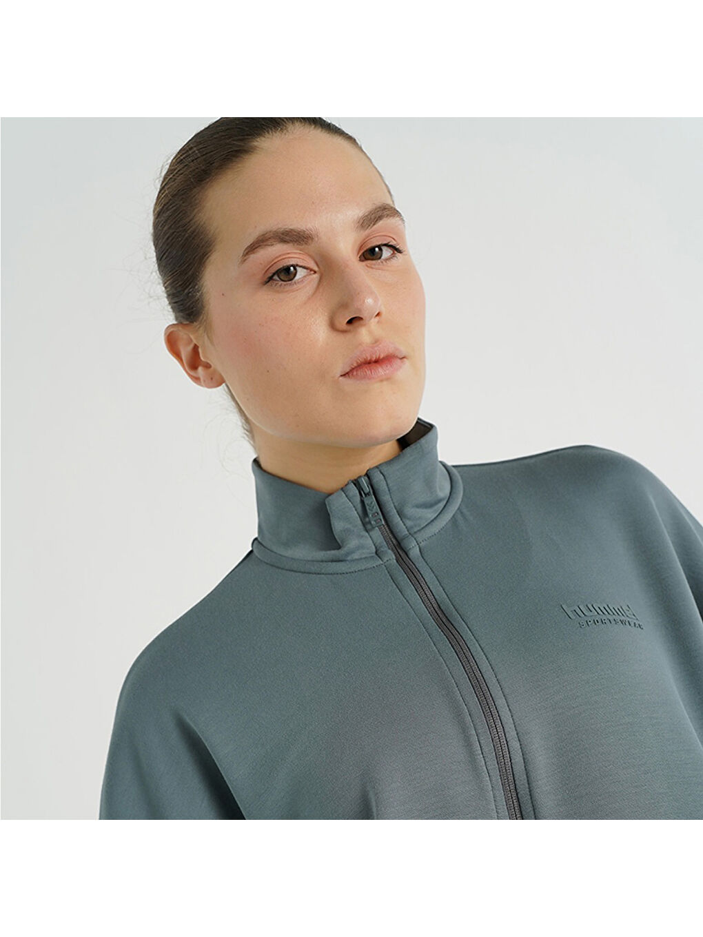 Sabrina Kadın Gri Dik Yaka Ceket-2