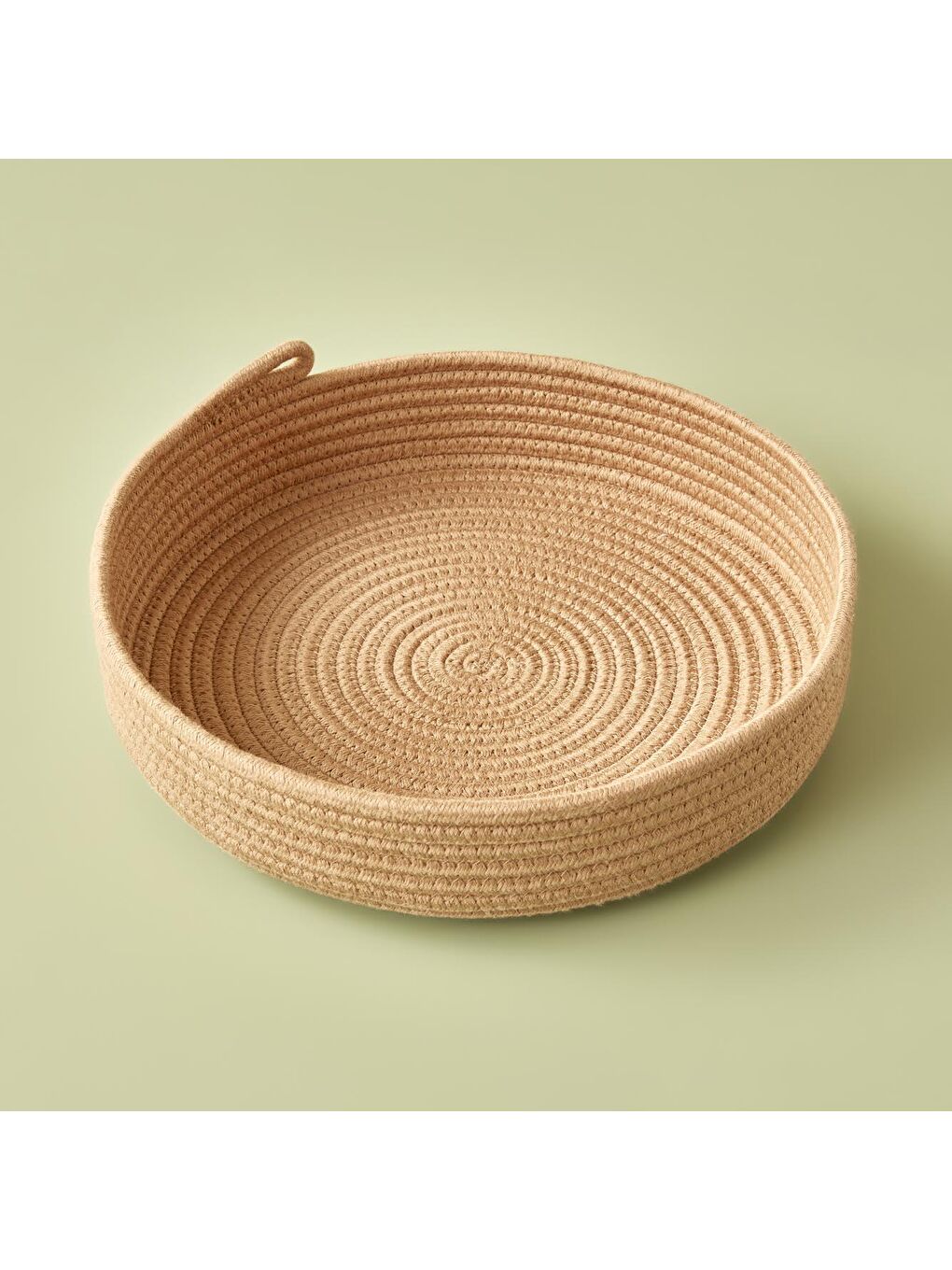 Skara Pamuklu Dekoratif Hasır Sele Tepsi Bej