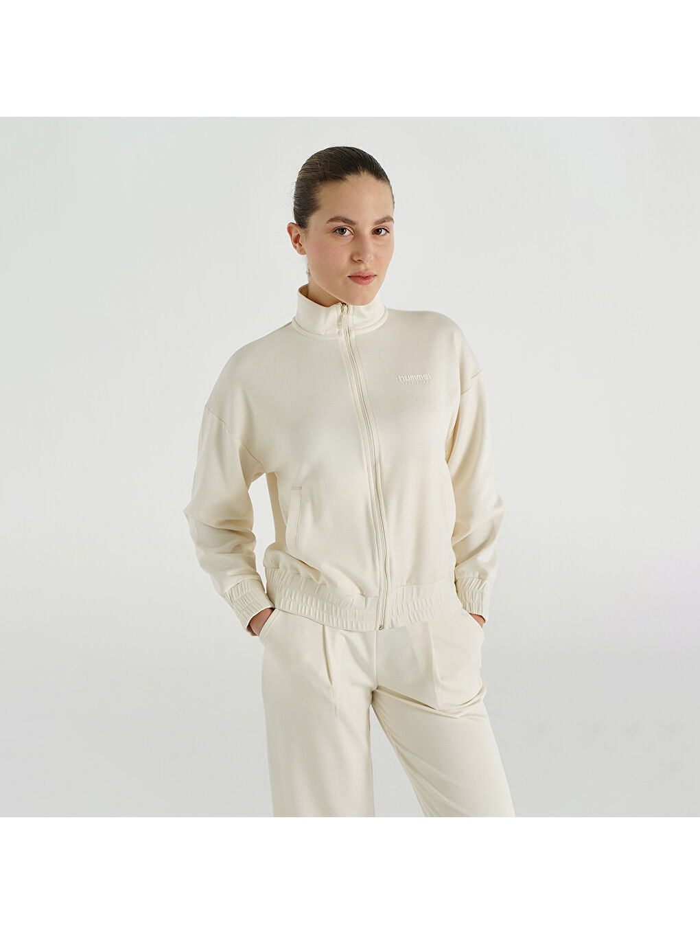 Sabrina Kadın Ekru Dik Yaka Ceket