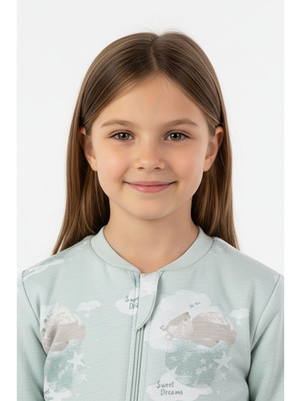 Yeşil Kız Çocuk Elyaf Dolgulu Premium Kalite 2 Tog Desenli Uyku Tulumu-2
