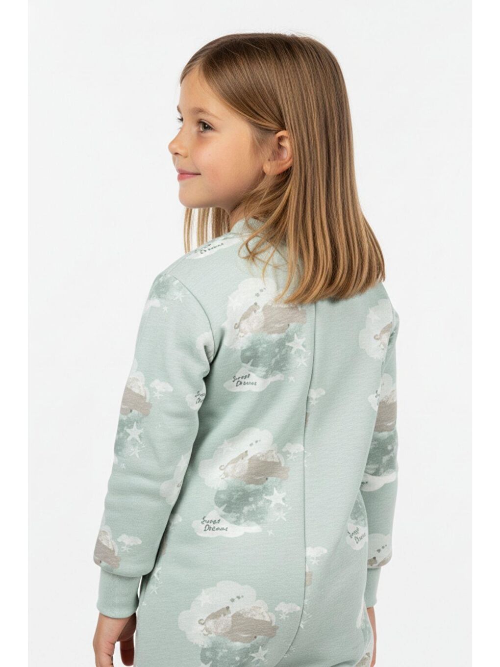 Yeşil Kız Çocuk Elyaf Dolgulu Premium Kalite 2 Tog Desenli Uyku Tulumu-3