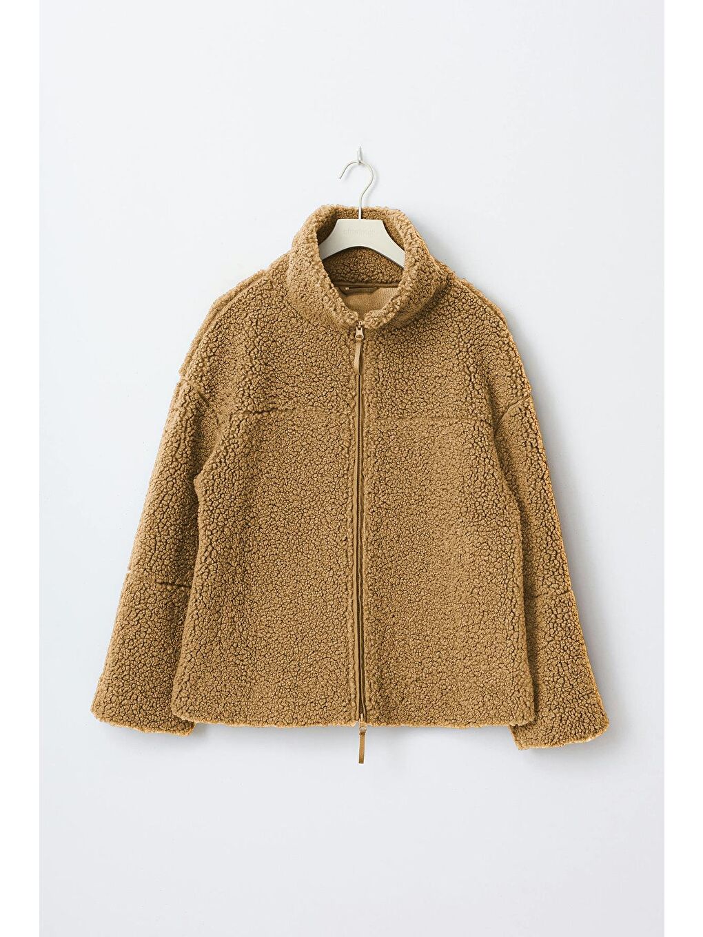 Kahverengi Çift Fermuarlı Kadın Pelüş Mont Mg2556-4