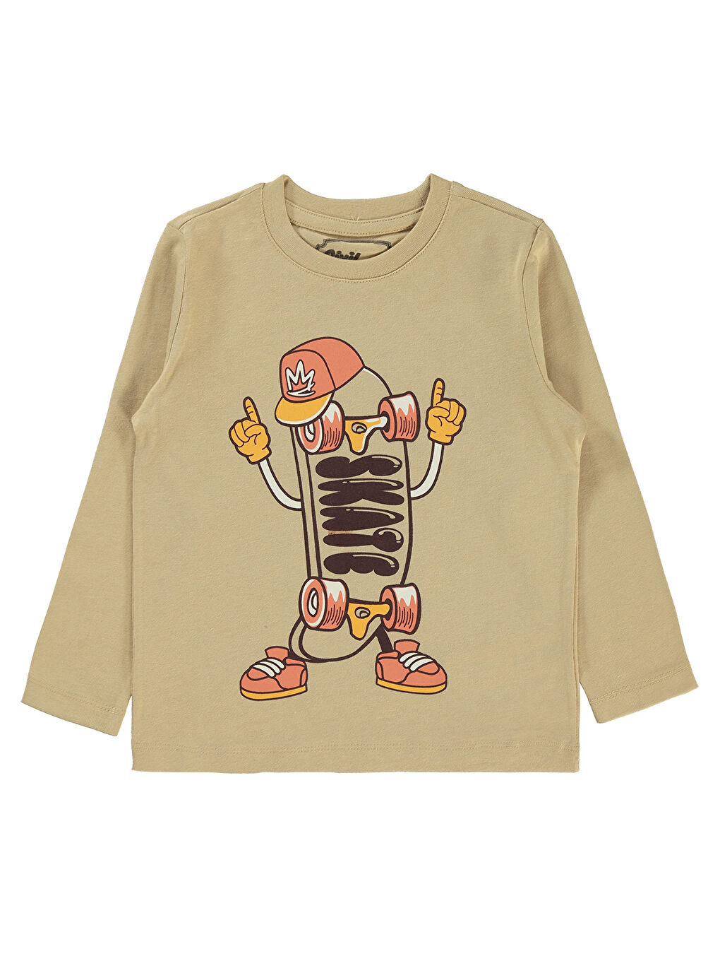 Ekru Erkek Çocuk Sweatshirt 2-5 Yaş Yulaf Sütü