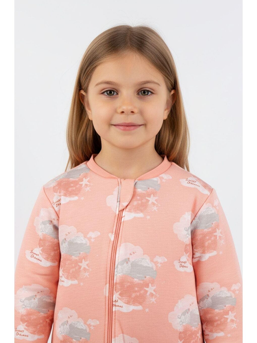 Pembe Kız Çocuk Elyaf Dolgulu Premium Kalite 2 Tog Desenli Uyku Tulumu-2
