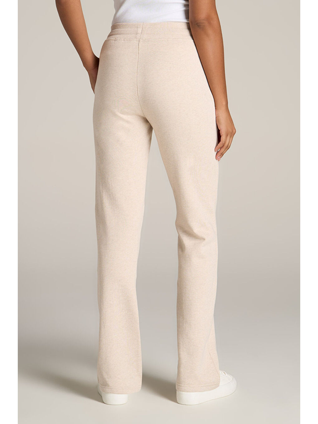 Bej Kadın İçi Polarlı 3 iplik Kalın Eşofman Altı SPR24EAK95-2