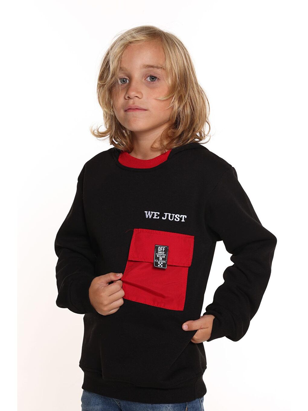 Siyah Erkek Çocuk Kapüşonlu Polarlı Sweatshirt 9-14 Yaş 14157-1