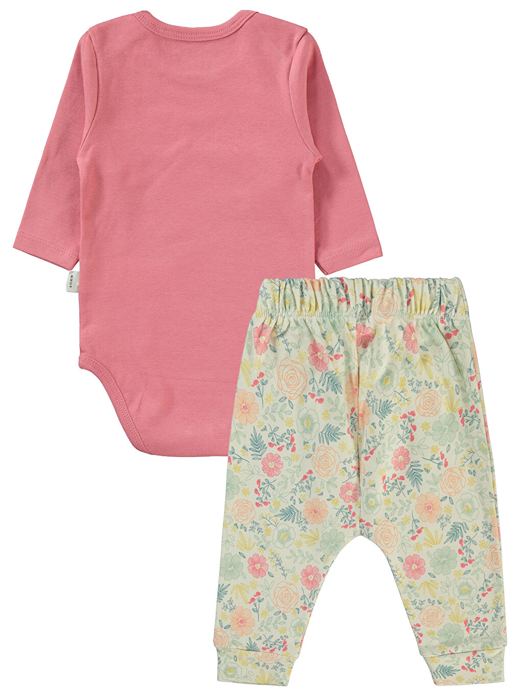 Pembe Baby Kız Bebek 3'lü Takım 6-18 Ay Gül-1