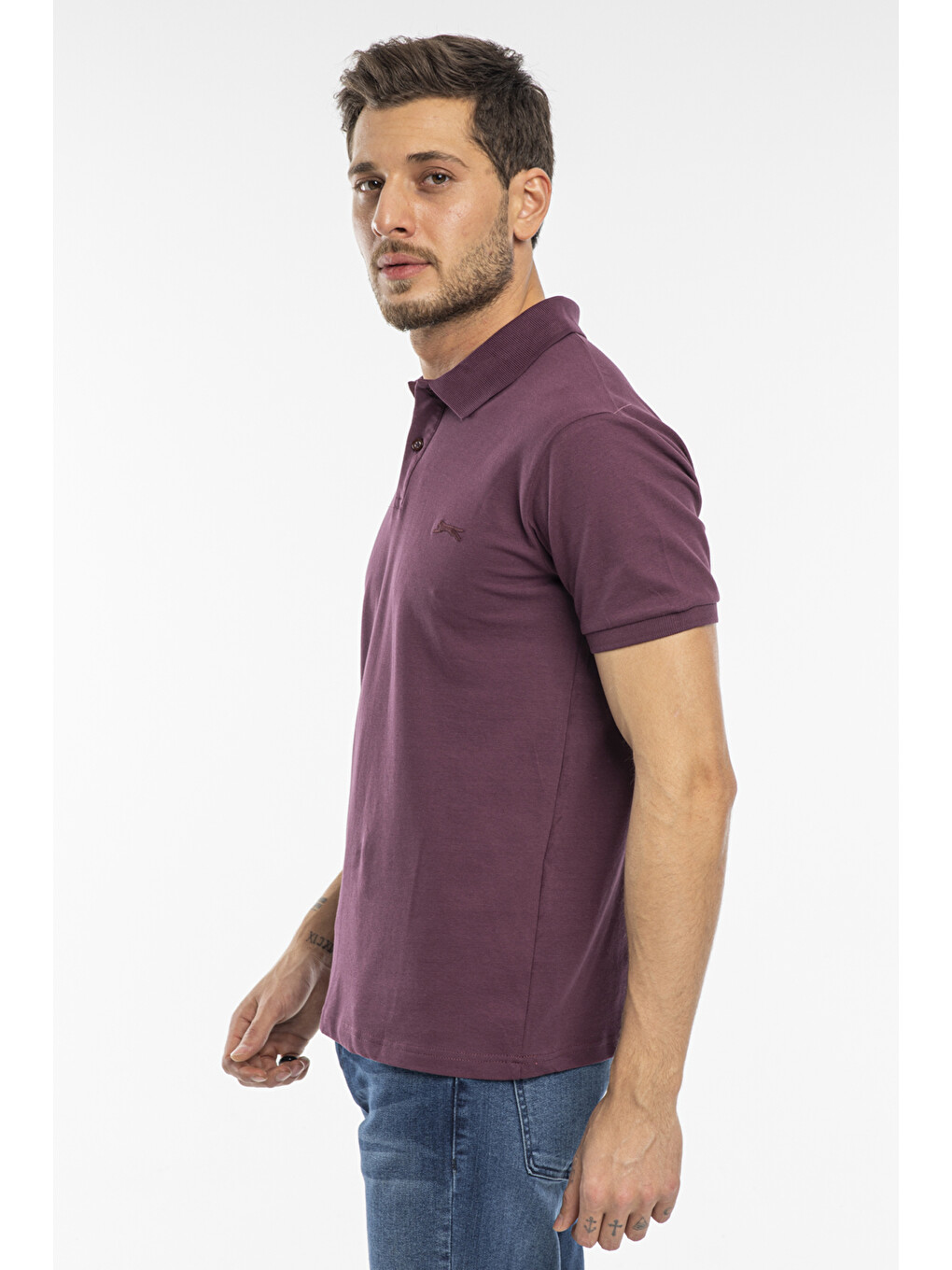Salvator Erkek Tişört Koyu Bordo-1