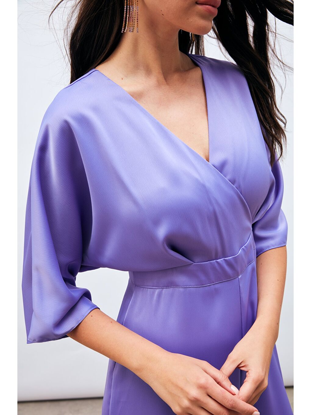 Kruvaze Salaş Tulum - Lila-5