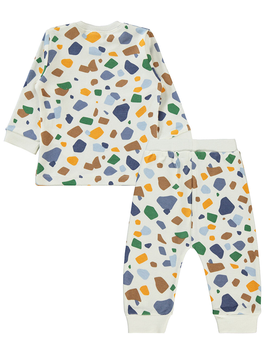 Baby Erkek Bebek Patiksiz Takım 6-18 Ay Ekru-1