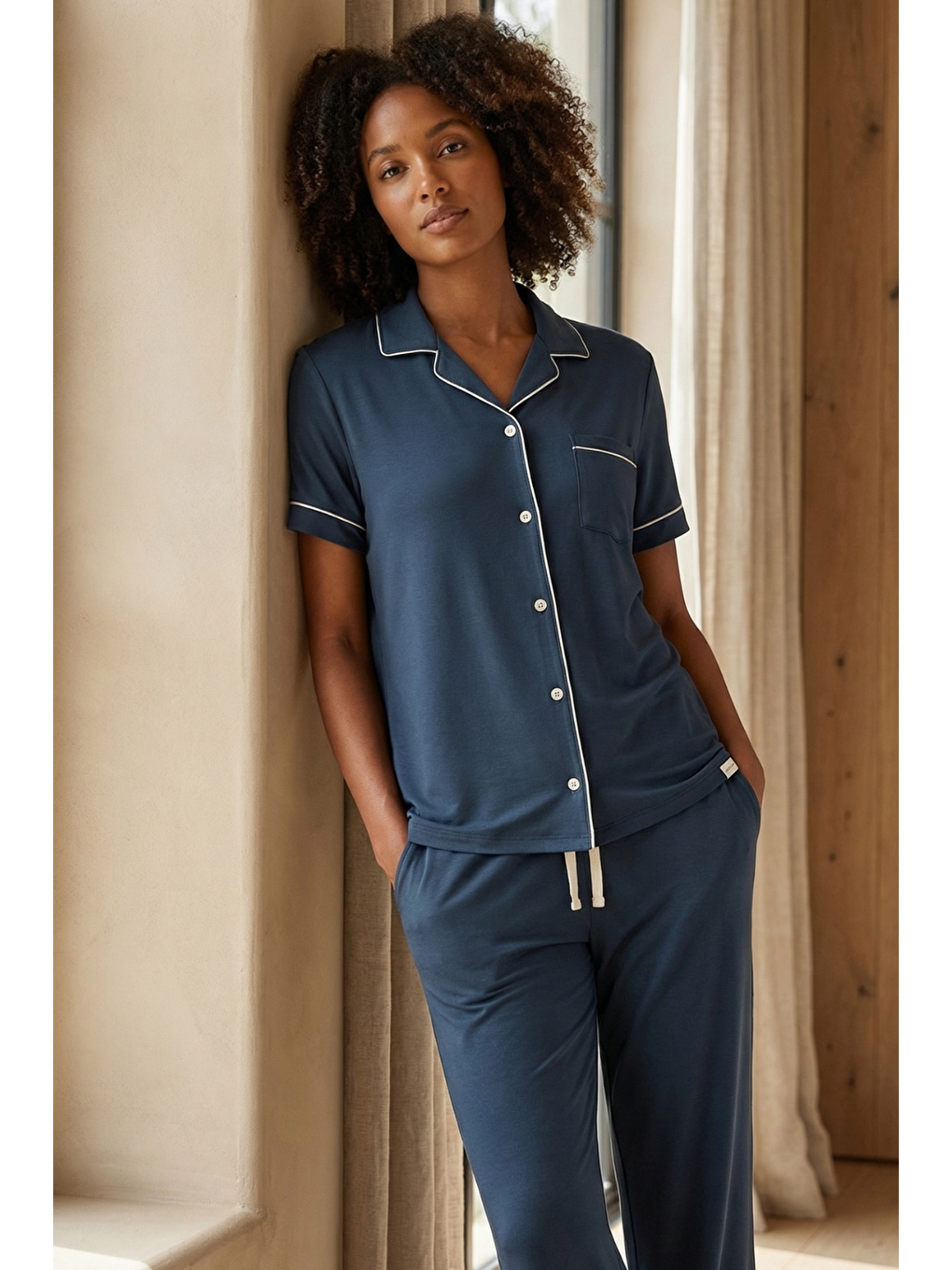 Lacivert Kadın Silver Pijama Takımı
