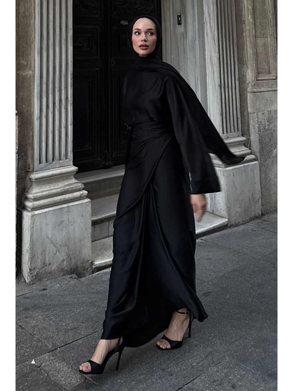 İki Parçalı Basic Elbise Siyah