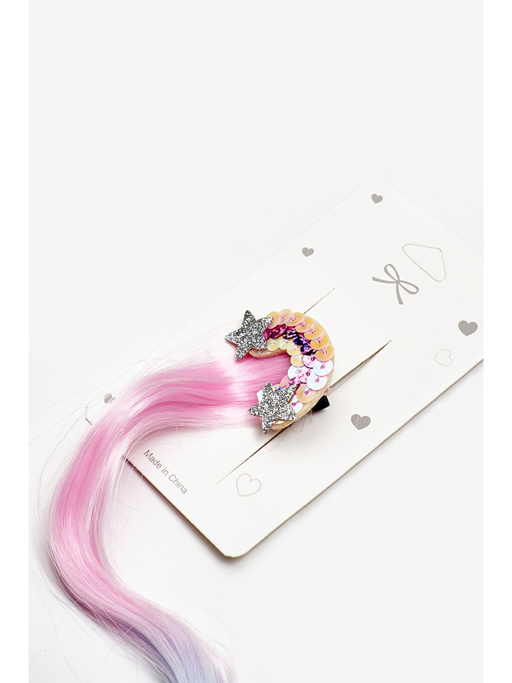 Pembe Yıldızlı Figürlü Kız Çocuk Saçlı Klips Toka-1