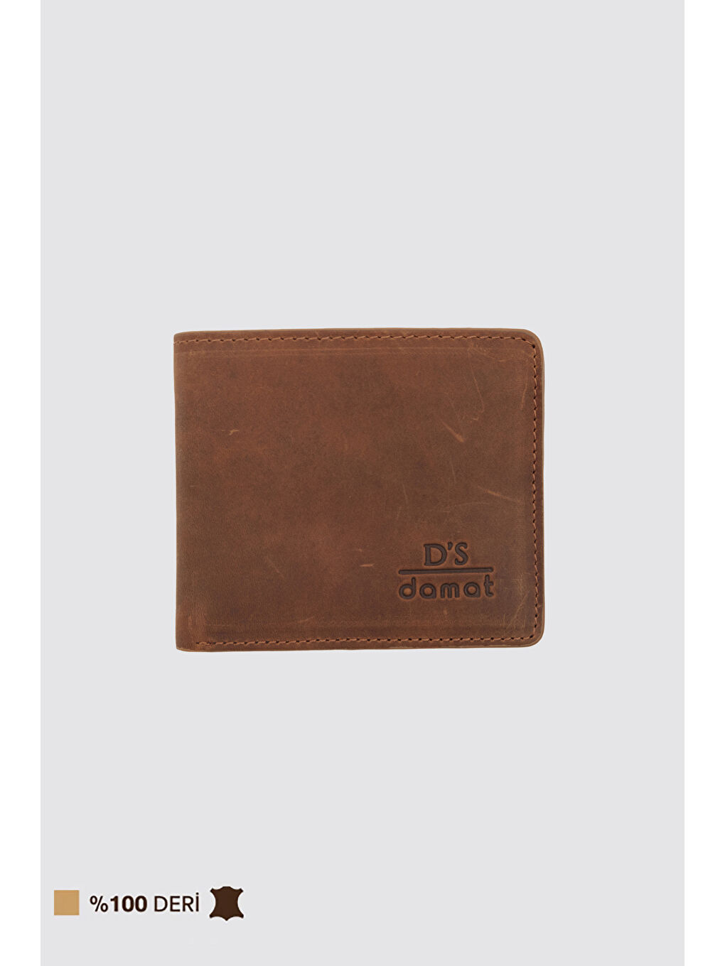 Kahverengi Taba Kutulu Hakiki Crazy Deri Cüzdan-3