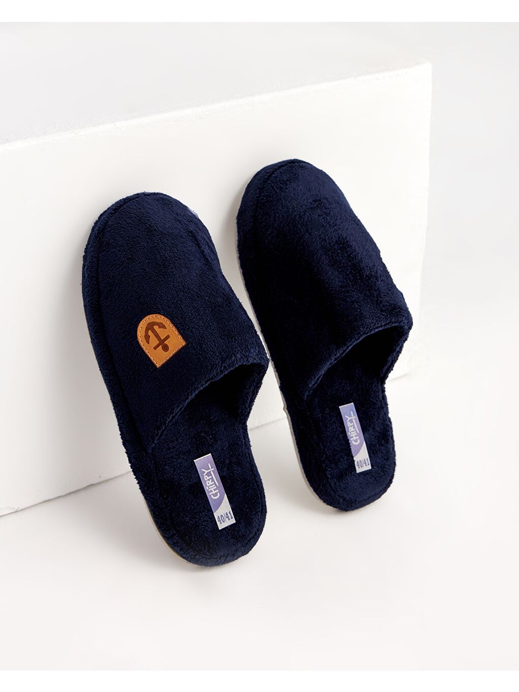 Otre - Lacivert Erkek Ev Terliği-6