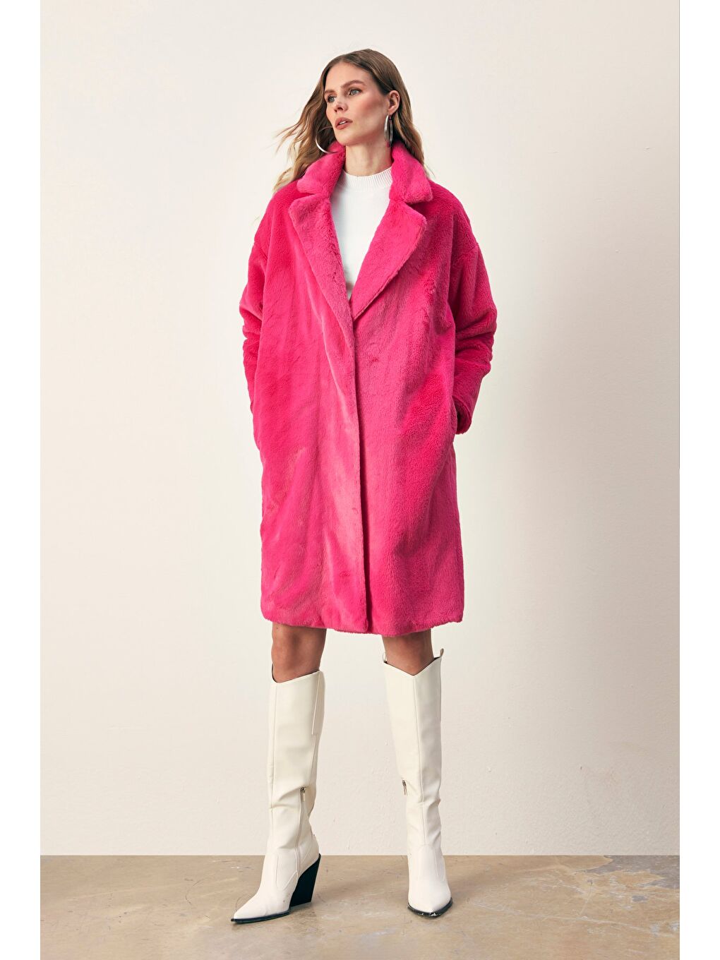 Cepli Uzun Pelüş Kaban   Fuşya