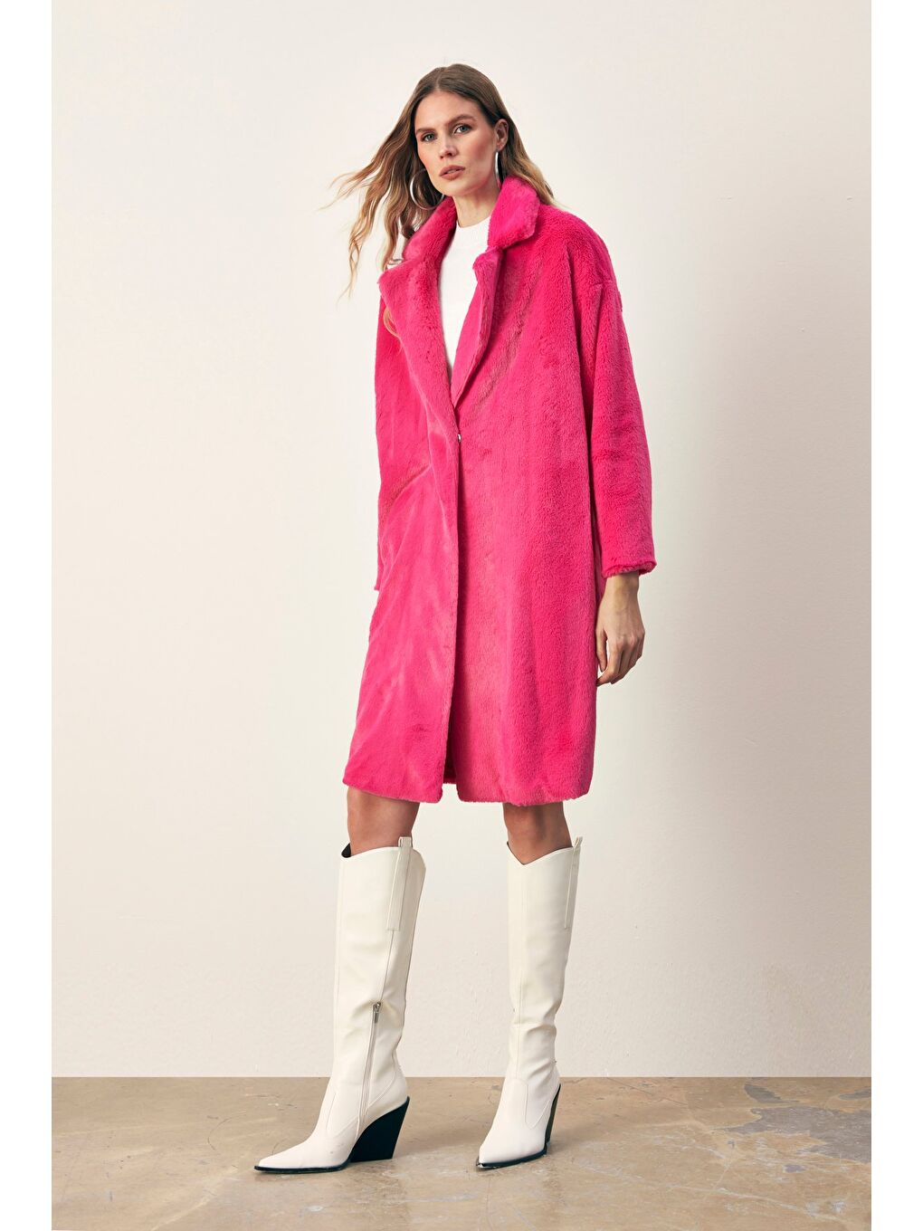 Cepli Uzun Pelüş Kaban   Fuşya-3