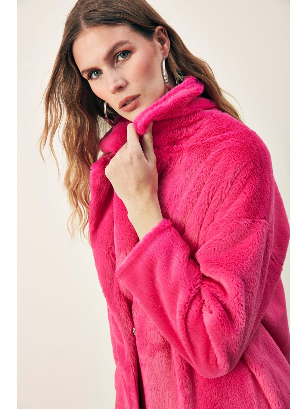 Cepli Uzun Pelüş Kaban   Fuşya-4