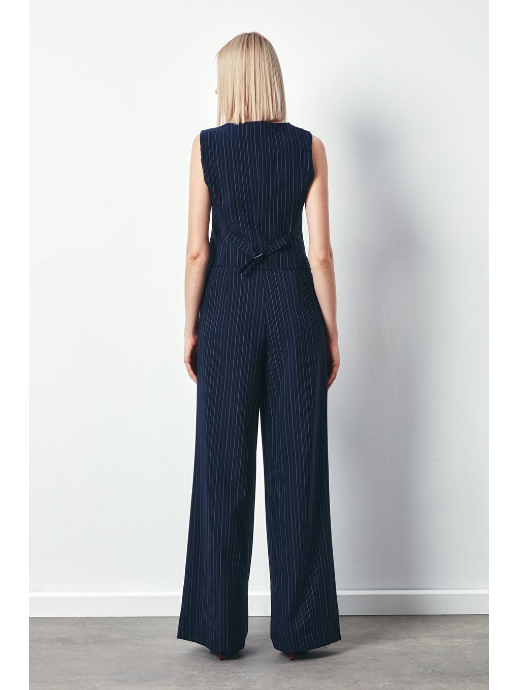 Düğmeli Yelek - Lacivert-6