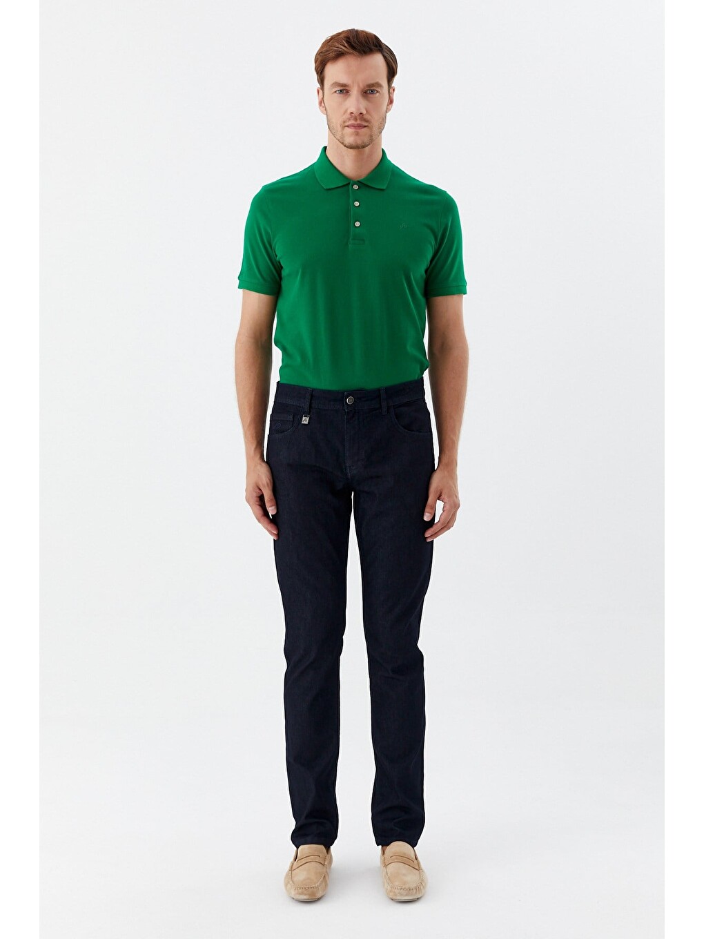 Lacivert Regular Fit Pamuklu Beş Cep Normal Bel Denim Pantolon-1