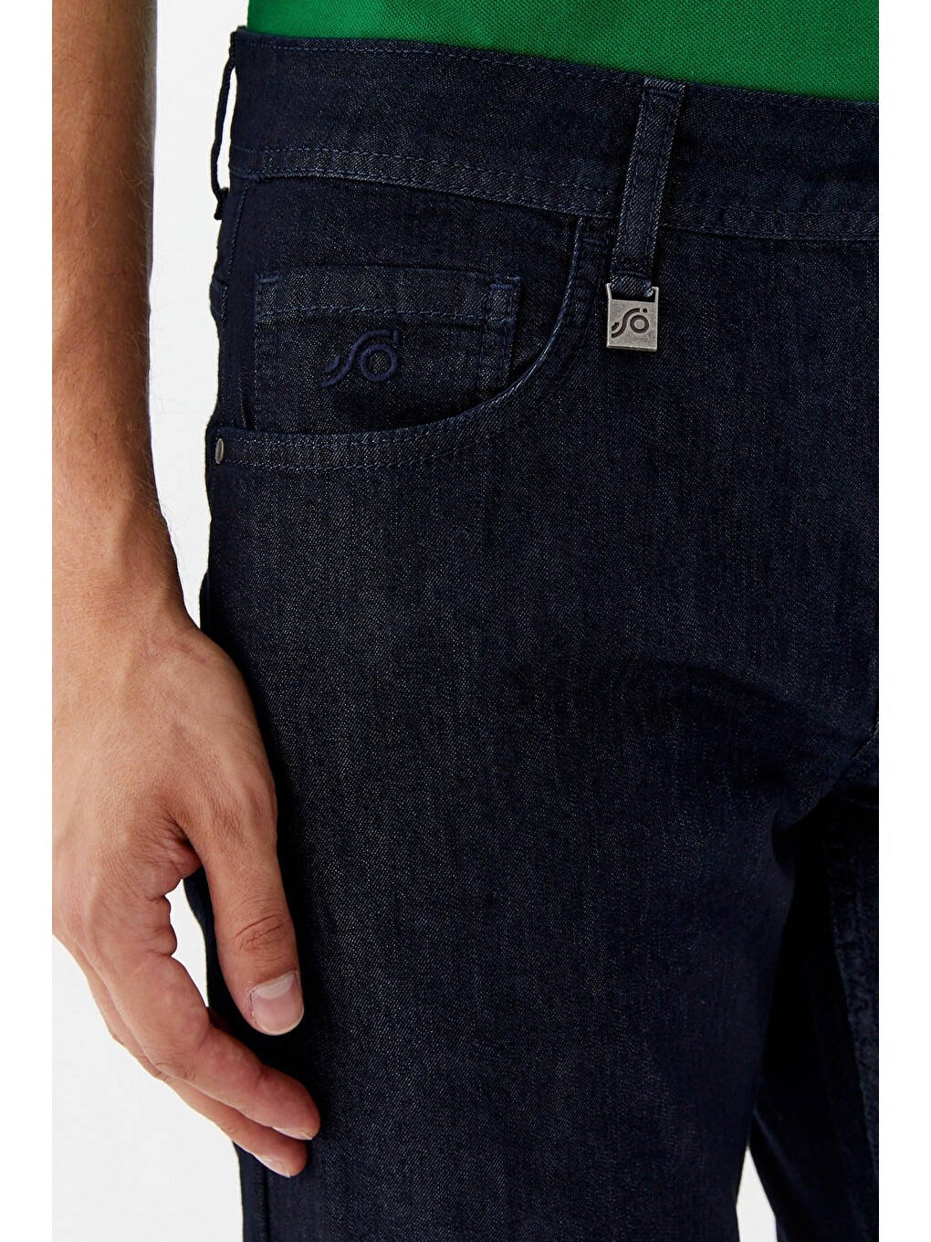 Lacivert Regular Fit Pamuklu Beş Cep Normal Bel Denim Pantolon-2