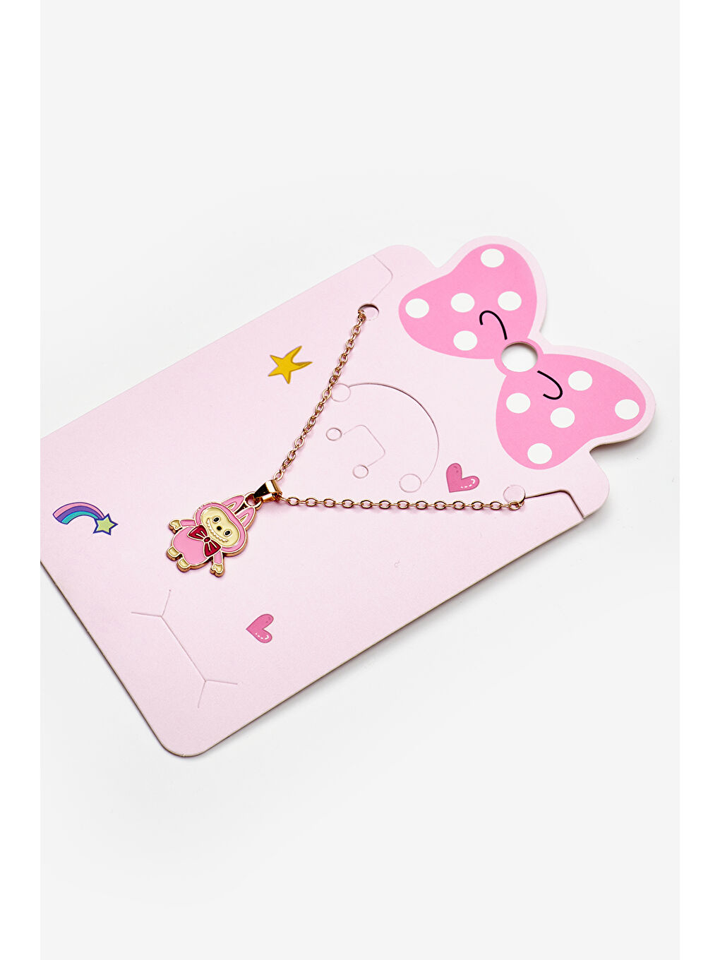 Fuşya Oyuncak Figürlü Kız Çocuk Kolye-1