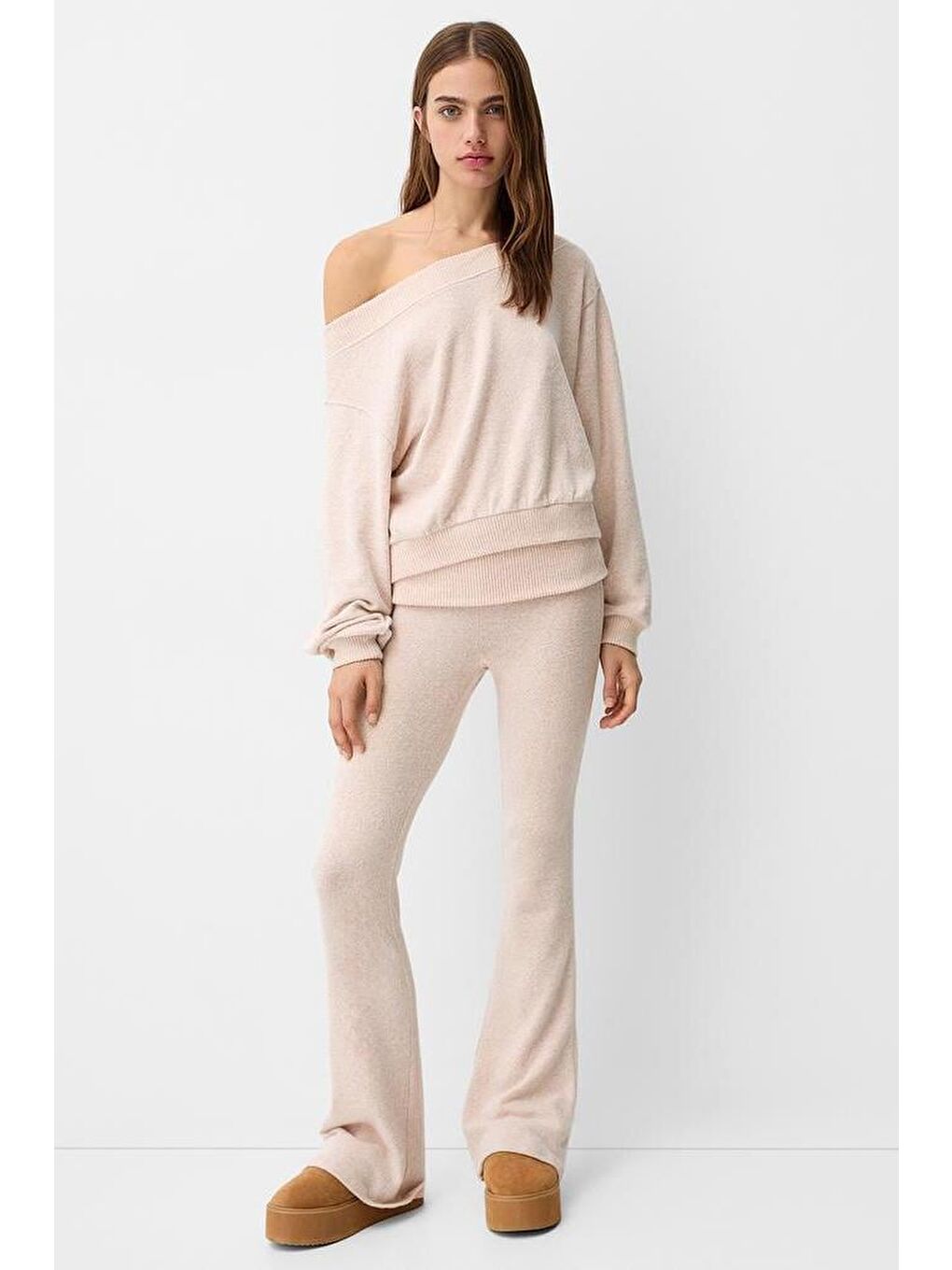 Bej Bluz Pantolon İkili Takım Mg2289