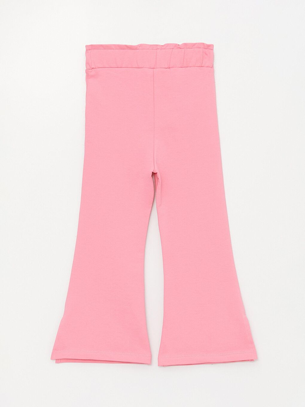 Fuşya Kız Çocuk Yırtmaçlı Beli Lastikli Cepli Mevsimlik Eşofman Altı-1