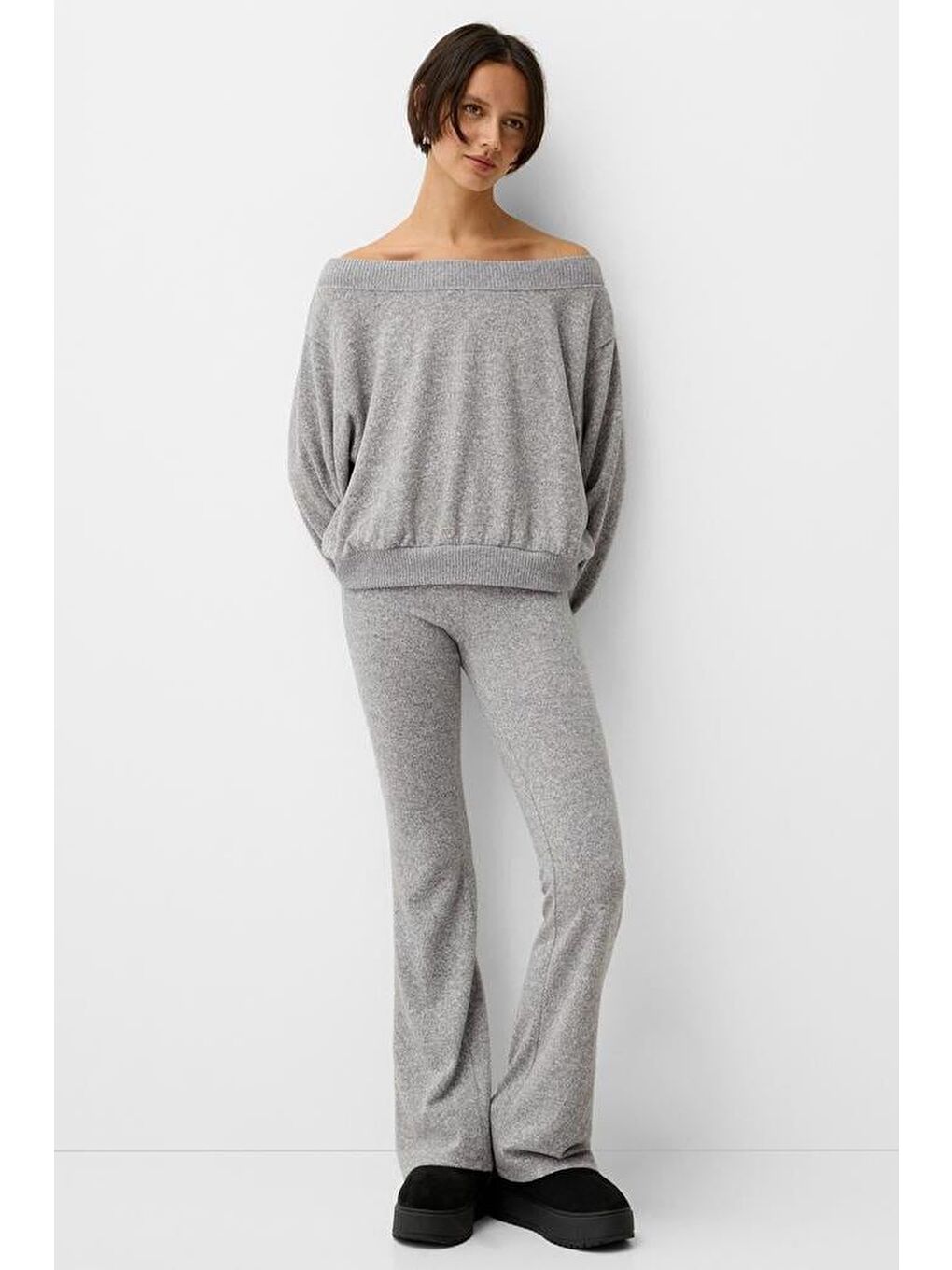 Gri Bluz Pantolon İkili Takım Mg2289